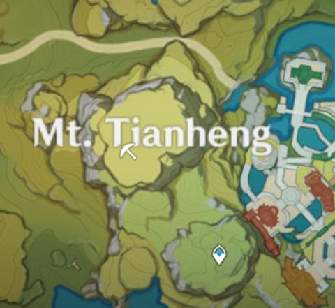 Map of Noctilucous Jade locations in Mt.Tianheng