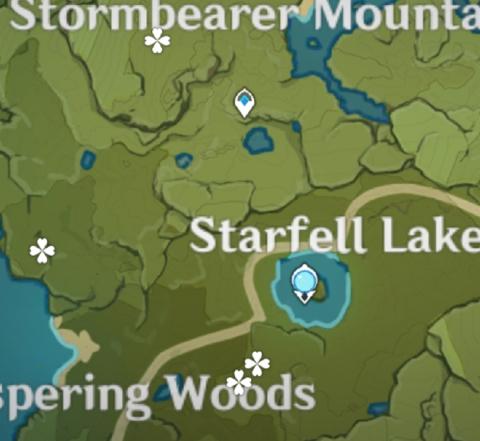 Map of Dandelion Seed locations near Stafell Lake