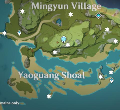 Map of Geoculus Locations in Yaoguang Shoal 1