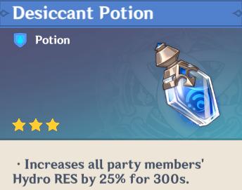 Water resistance potion