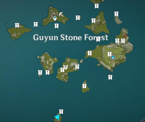 Guyun Stone Forest meteorite shards location