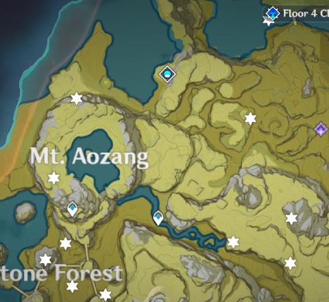 Map of Geoculus Locations in Mt Aozang 2