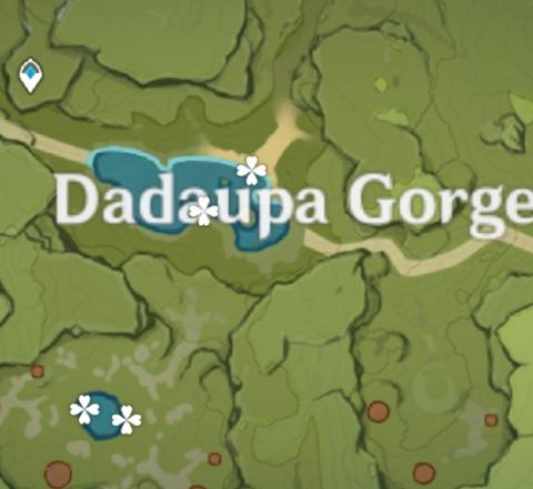 Map of Cella Lily locations at Dadaupa Gorge 