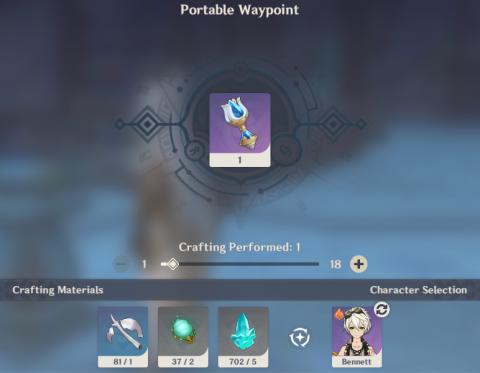 portable waypoint required materials