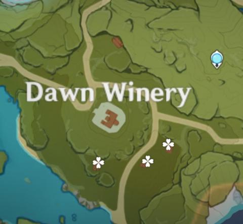 Map of Philanemo Mushroom locations in Dawn Winery