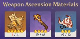 weapon 6th ascension materials