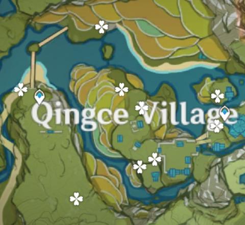 Map of Jueyun Chili locations near Qingce Village 