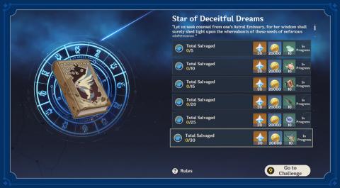 Star of Deceitful Dreams rewards