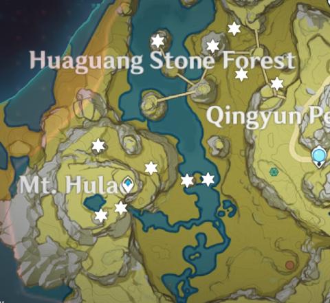 Map of Geoculus Locations in Mt Hulao